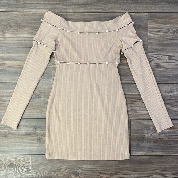 H:Ours Delhia Mini Dress In Camel - Picture 3 of 13